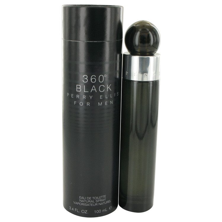Perry Ellis 360 Black Gift Set - 3.4 oz (100ml) Eau De Toilette Spray + 0.25 oz Mini EDT Travel Spray + 3 oz (90ml) Shower Gel 3 Perry Ellis 360 Black by Perry Ellis
