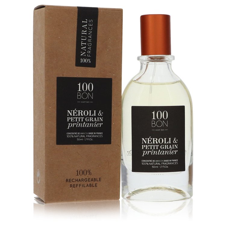 100 Bon Neroli & Petit Grain Printanier Men Concentree De Parfum Spray (Unisex Refillable) 1.7 oz (50 ml) by 100 Bon