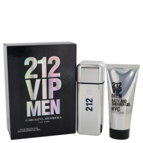 212 Vip Men Gift Set: 3.4 oz (100 ml) Eau De Toilette Spray + 3.4 oz (100 ml) Shower Gel by Carolina Herrera