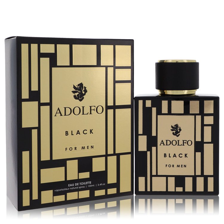 Adolfo Black Men Eau De Toilette Spray 3.4 oz (100 ml) by Adolfo Dominguez
