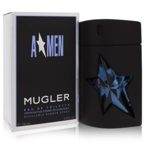 Angel Men Eau De Toilette Spray Refillable (Rubber) 3.4 oz (100 ml) by Thierry Mugler