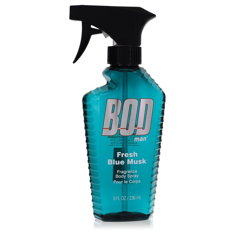 Bod Man Fresh Blue Musk Men Body Spray 8 oz (240 ml) by Parfums De Coeur
