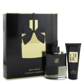 Ch Prive Men Gift Set: 3.4 oz (100 ml) Eau De Toilette Spray + 3.4 oz (100 ml) After Shave Balm by Carolina Herrera