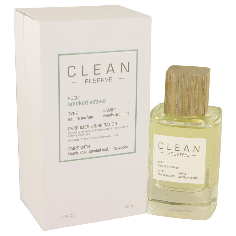Clean Smoked Vetiver Women Eau De Parfum Spray 3.4 oz (100 ml) by Clean