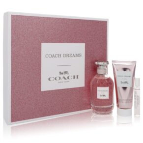 Coach Dreams Women Gift Set: 3 oz (90 ml) Eau De Parfum Spray + 3.3 oz (100 ml) Body Lotion + 0.25 oz Mini EDP Spray by Coach