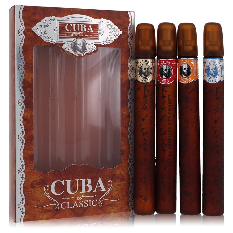 Cuba Orange Men Gift Set: Cuba Variety Set includes All Four 1.15 oz Sprays