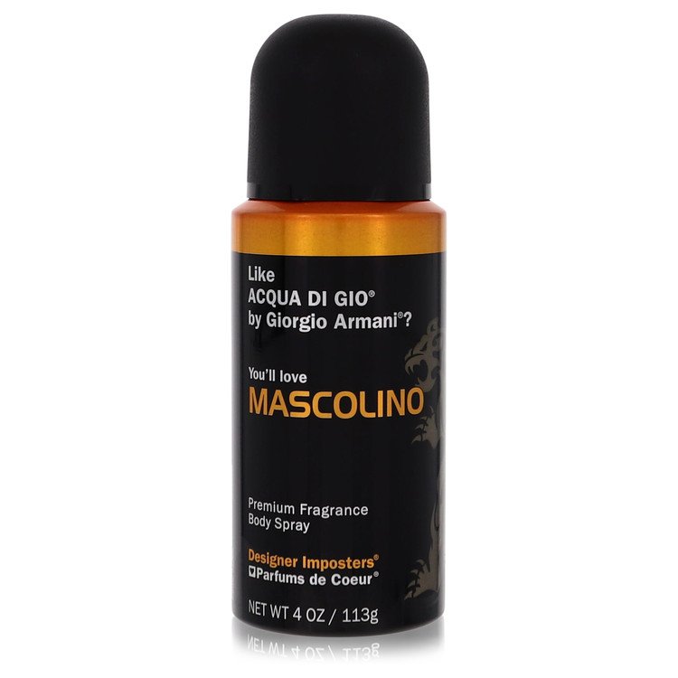 Designer Imposters Mascolino Men Body Spray 4 oz (120 ml) by Parfums De Coeur