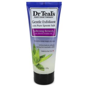 Dr Teal's Gentle Exfoliant With Pure Epson Salt Women Gentle Exfoliant with Pure Epsom Salt Softening Remedy with Aloe & Coconut Oil (Unisex) 6 oz (180 ml) by Dr Teal's