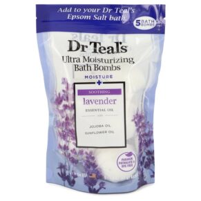 Dr Teal's Ultra Moisturizing Bath Bombs Men Five (5) 1.6 oz (50 ml) Moisture Soothing Bath Bombs with Lavender