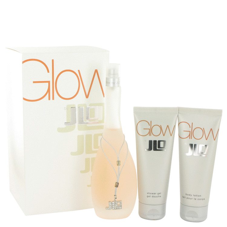 Glow Women Gift Set: 3.4 oz (100 ml) Eau De Toilette Spray + 2.5 oz (75 ml) Body Lotion + 2.5 oz (75 ml) Shower Gel by Jennifer Lopez