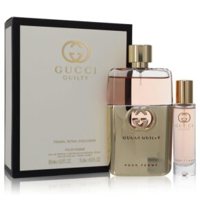 Gucci Guilty Women Gift Set: 3 oz (90 ml) Eau De Parfum Spray + 0.5 oz Travel Eau De Parfum Spray by Gucci