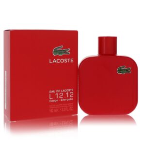 Lacoste Eau De Lacoste L.12.12 Rouge Men Eau De Toilette Spray 3.3 oz (100 ml) by Lacoste