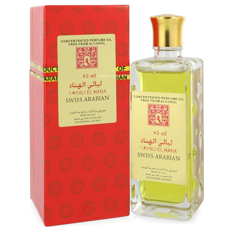 Layali El Hana Women Concentrated Perfume Oil Free From Alcohol (Unisex) 3.2 oz by Swiss Arabian