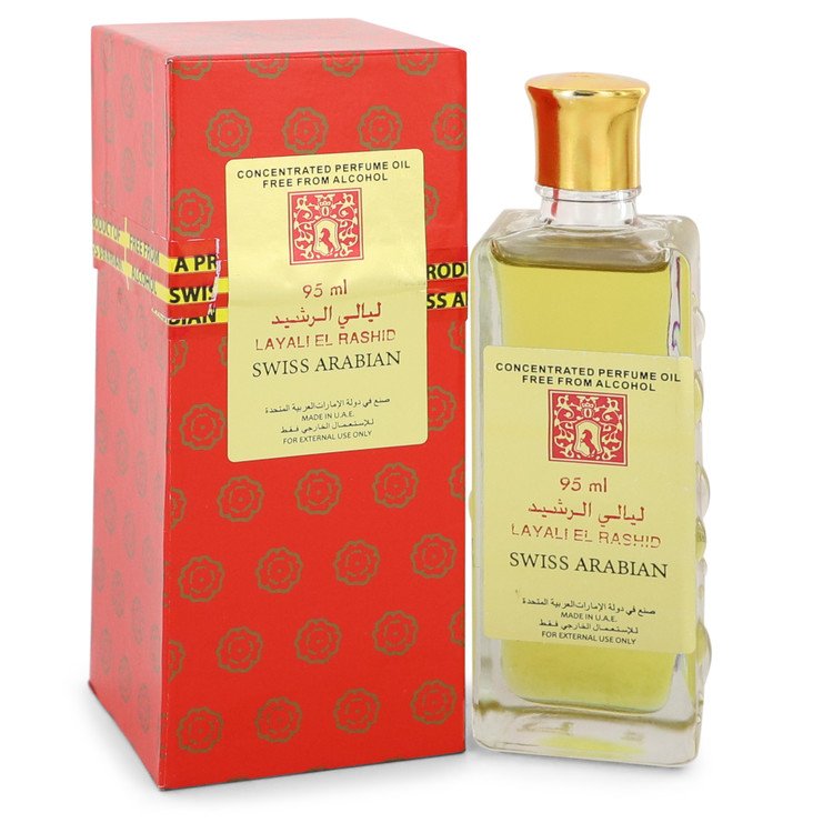 Layali El Rashid Women Concentrated Perfume Oil Free From Alcohol (Unisex) 3.2 oz by Swiss Arabian