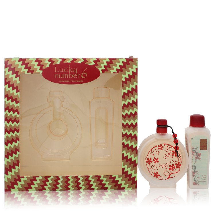 Lucky Number 6 Women Gift Set: 3.4 oz (100 ml) Eau De Parfum Spray + 3.4 oz (100 ml) Body Lotion by Liz Claiborne
