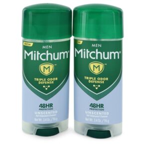 Mitchum Unscented Anti-Perspirant & Deodorant Gel Men Twin Pack Includes 2 Unscented Triple Odor Defense Anti - Perspirant & deodorant Gel 3.4 oz (100 ml) by Mitchum