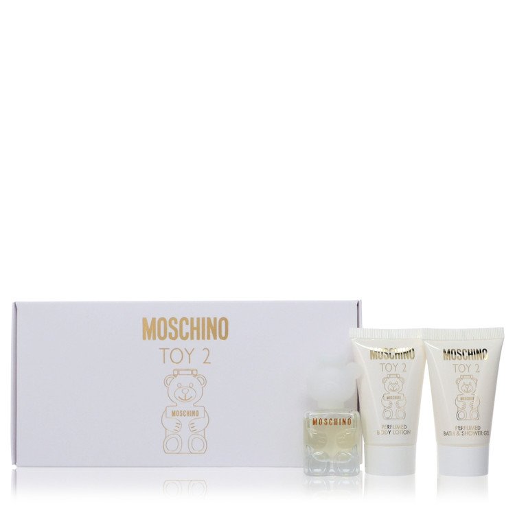 Moschino Toy 2 Women Gift Set: .17 oz Mini EDP Spray + .8 oz Body Lotion + .8 oz Shower Gel by Moschino
