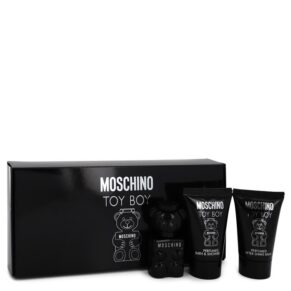 Moschino Toy Boy Men Gift Set: .17 oz Mini EDP + .8 oz Shower Gel + .8 oz After Shave Balm by Moschino
