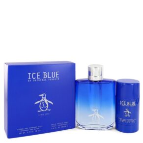 Original Penguin Ice Blue Men Gift Set: 3.4 oz (100 ml) Eau De Toilette Spray + 2.75 oz Deodorant Stick by Original Penguin