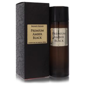 Private Blend Premium Amber Black Men Eau De Parfum Spray 3.4 oz (100 ml) by Chkoudra Paris