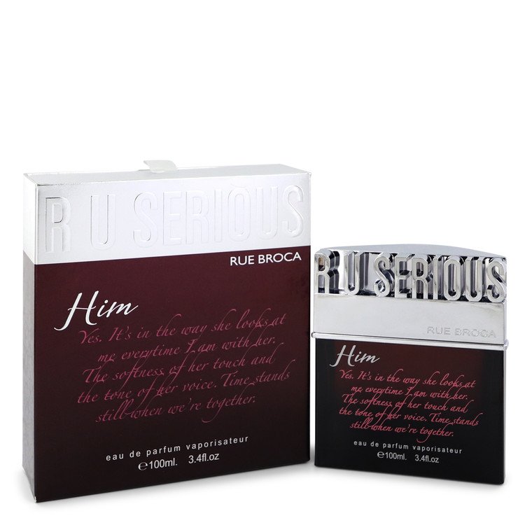 R U Serious Him Men Eau De Parfum Spray 3.4 oz (100 ml) by Rue Broca