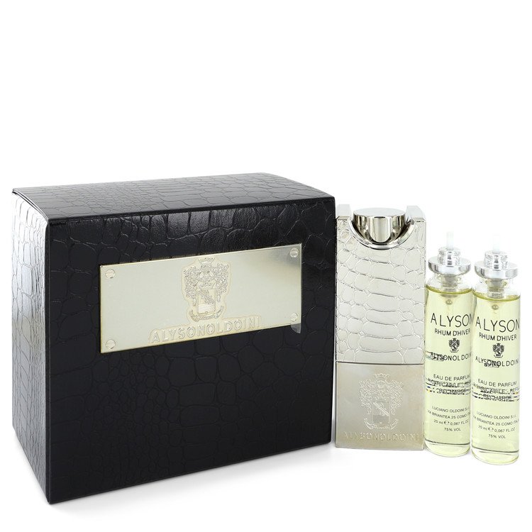 Rhum D'Hiver Men Eau De Parfum Refillable Spray Includes 3 x 20ml Refills and Atomizer 2 oz (60 ml) by Alyson Oldoini