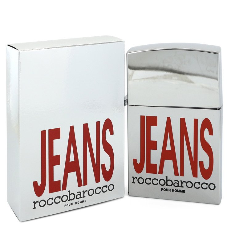Roccobarocco Silver Jeans Men Eau De Toilette Spray (new packaging) 2.5 oz (75 ml) by Roccobarocco
