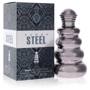 Samba Steel Men Eau De Toilette Spray 3.3 oz (100 ml) by Samba