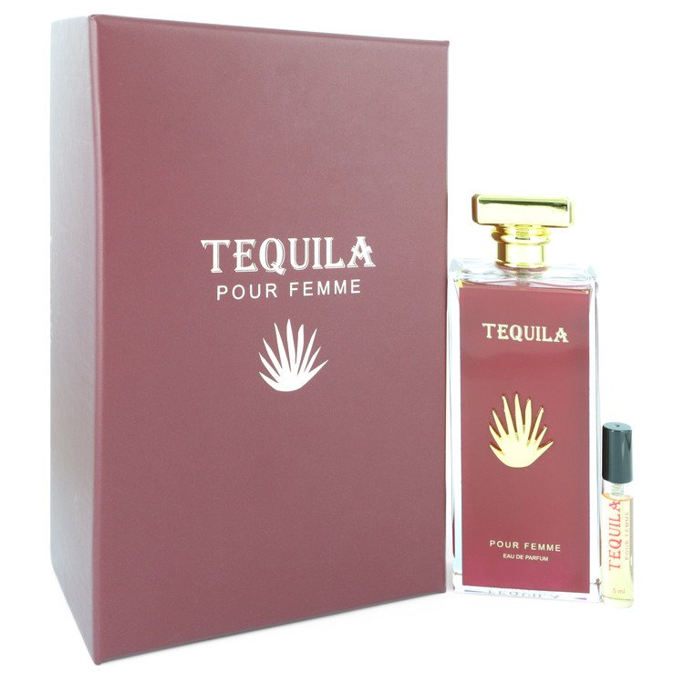 Tequila Pour Femme Red Women Eau De Parfum Spray + Free .17 oz Mini EDP Spray 3.3 oz (100 ml) by Tequila Perfumes