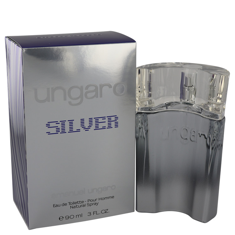 Ungaro Silver Men Eau De Toilette Spray 3 oz (90 ml) by Ungaro